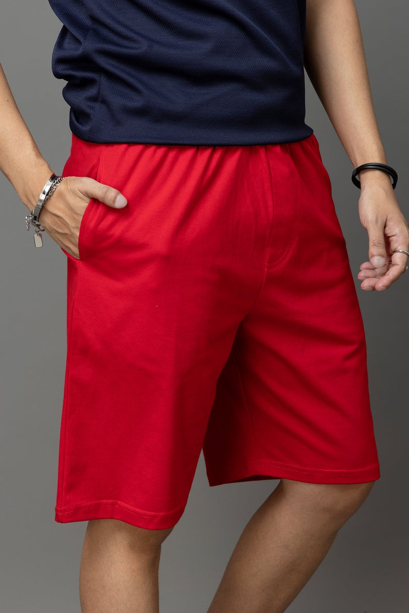 Go Devil Red Casual Shorts For Men - Image 2